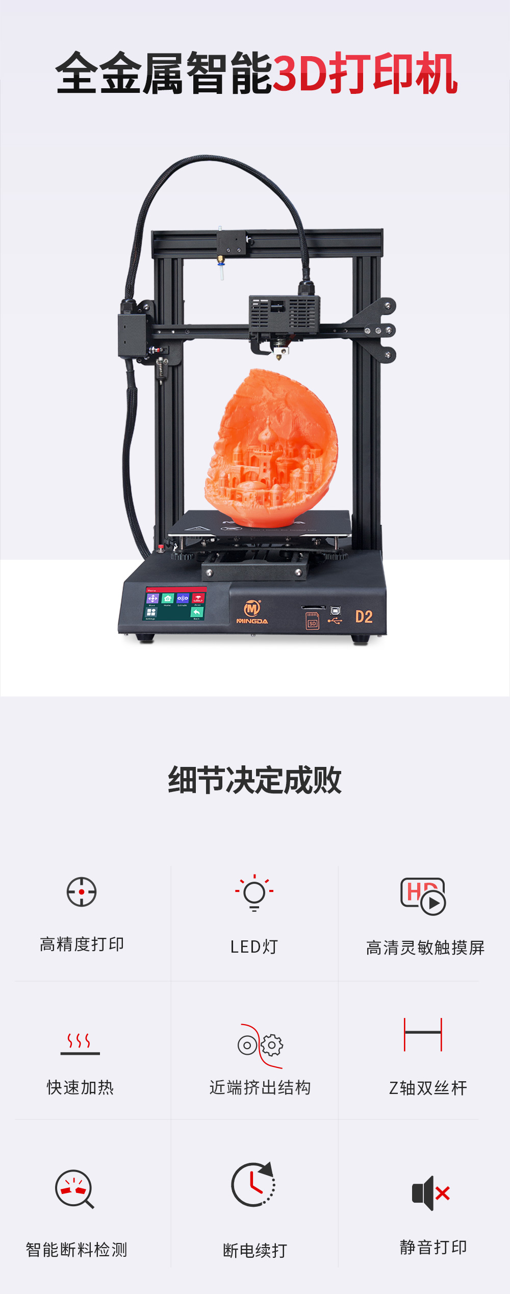 新品重磅上市| D2 性比價最高的3D打印機(圖1)